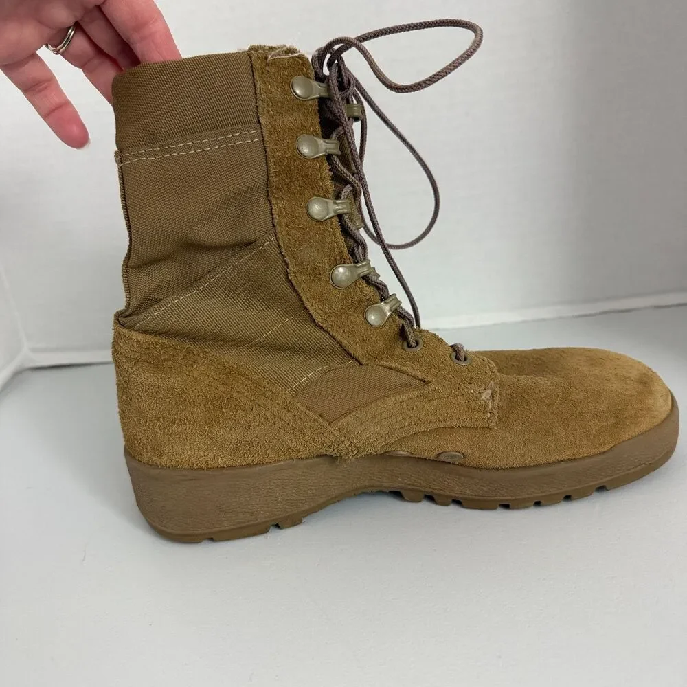 McRae Mil-Spec Hot Weather Coyote Combat Boots Vibram Sierra Outsole Size 5.5 W